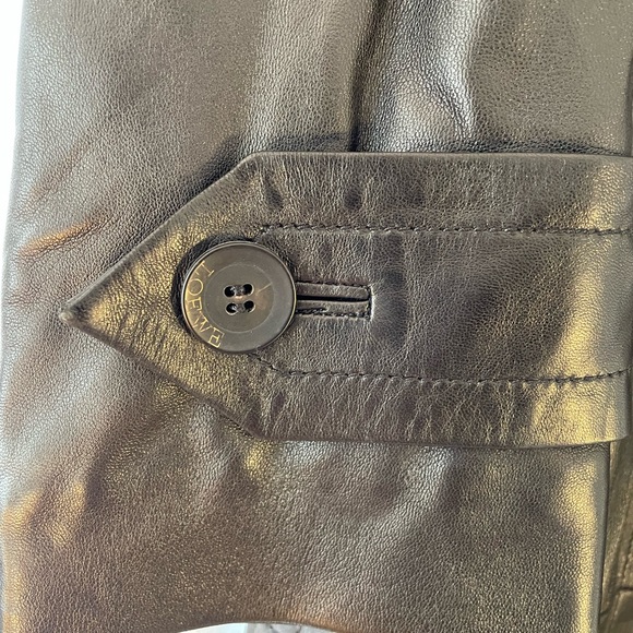 Vintage Loewe black leather trench - Picture 5 of 5